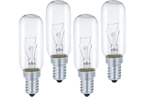 GMY Lampadina Lappa Cucina E14 40W 230V, 2700K Bianco Caldo Dimmerabile T25 Lampada Tubolare, Confezione da 4
