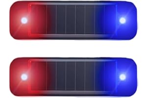 EONANT 2Pack di luci di avviso solari, Mini LED impermeabile a scintillamento, luce di sicurezza solare a strisce, luce di sicurezza di emergenza, Mini luci di avviso per auto, biciclette, moto (Rosso