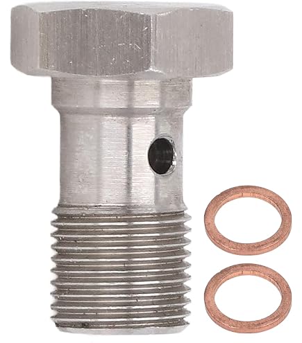 Kit Raccord Banjo 14mm X AUTOHAUX - Pour Système De Freinage Moto - Boulon Et Rondelles Inclus
