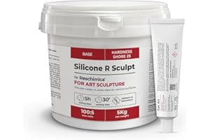 RESCHIMICA Caucho de silicona en pasta para escultores R SCULPT, Fácil y práctico de usar, Para aplicaciones verticales grandes y pequeñas, Maquetistas DIY, Bricolaje (5 kg)