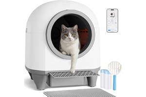 TRIUMPHKEY litiere Chat Autonettoyante, 90L, bac litiere pour Chat XXL Anti-Pincement/Contrôle APP/Anti-Odeur/Anti-Fuites,pour Multi-Chats. Sac à litière et Pelle à litière offerts