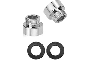 FOREVAT Riduzzione da 3/4 a 1/2, 2 pezzi di riduttore da 3/4 pollici filettatura interna a 1/2 pollici filettatura esterna, raccordo filettato in acciaio inox riduttore, prolunga per rubinetto per connessioni