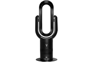 HOTSNAP Vortex Air Fan Heater Hot + Cool - Oscillating Tower Heater with Bladeless Fans Hot and Cold Technology - Bladeless Fan Heater, Space Heater Tower Fan - 1,650W, 10 Speed Settings (Black Graphite)