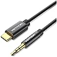 Vention 1.5 meter USB C to 3.5mm Aux Cable, Retractable Gold Plated Type-c to 3.5mm Audio Aux 3.5mm Male to USB-C Male Audio Stereo Cord Speaker Cable for Samsung Note8/S8,Moto Z ¡­
