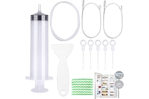 Nadinsta 11 Pièce Kit d'Outil De Nettoyage De Réfrigérateur, Outil De Vidange Réfrigérateur avec Tuyau, Pelle De Dégivrage, Seringue, Bouchons De Trou, Drague De Vidange Réfrigérateur pour Cuisine