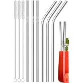 Orret Home 6&rsquo;lı Krom Paslanmaz Metal Pipet Seti &ndash; 3 Adet Pipet Temizleme Fır&ccedil;ası Hediyeli, &Ccedil;evre Dostu Metal Pipet, Dayanıklı