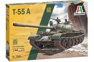 Italeri 7081S 1:72 T-55 - Modélisme, kit de Construction sur Pied, Bricolage, Loisirs, Collage, Plastique - Couleur Camouflage