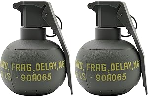 Gunyoo M67 Granate Spielzeug 2pcs Kunststoff Handgranaten Spielzeug für Outdoor CS Spiel Cosplay Requisiten Geschenk 14+ (Grün)