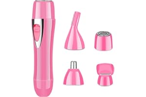 ‎COMEHOME Elektrischer Trimmer für Frauen, 4-in-1-Rasierer, Nasenhaarschneider, Augenbrauenrasierer, schmerzloser Rasierer für Bikini, Achseln, USB-Gesichtshaarentfernung