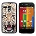 Produktbild DREAMCASE Hart Handy SchutzHülle Hülle Schale Case Cover Etui für MOTOROLA MOTO G ( 1st Gen only ) - Fierce Majestic Leopard Panther