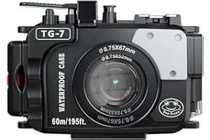 SEA FROGS Seafrog OM System TG-7 Wasserdichtes Gehäuse, Unterwassertauchen, 60 m, funktioniert für OM System TG-7 Kameras (Gehäuse + roter Filter) (TG7-BB)