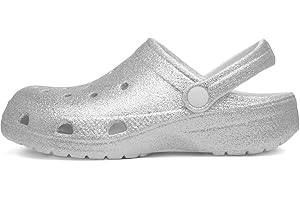 Shoe Zone - Whitby Girls Silver Glitter EVA Clog