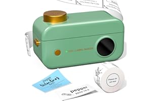 Phomemo D50 samoprzylepne urządzenie do etykietowania, urządzenie do etykietowania, Bluetooth, 20 mm-24 mm, kompatybilne z systemem iOS i Android, do okularów, przechowywania, organizacji (zielone)