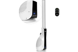 Taurus - Ventilador de torre Babel Invisible Amazing 30W, Altura 101 cm, 12 velocidades y 3 modos, Timer 12h, Pantalla digital y mando, Auto off, Filtro antipolvo extraíble, Silencioso, Negro