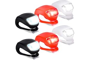YARRIE Kinderwagen Licht 6er Set: Wasserdichte LED Silikonleuchten, Blinklicht Schulranzen, Mehrzweck Kinderwagenlicht, Sicherheitslicht für Kinderwagen, Outdoor, Läufer, Rucksack, Reflektoren Kinder usw