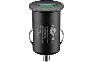 Goobay 45162 Snabbladdare USB-port billaddare 12 V/24 V bil mini USB-adapter 18 W