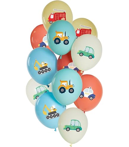 6 XXL-Folienballons Fahrzeuge – Auto, Polizei, Lkw & Mehr. Ideal Für Kindergeburtstag, Deko Für Party, Mit Helium Oder Luft Füllbar