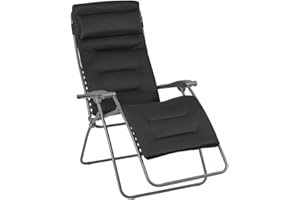 Lafuma Mobilier Adjustable RSXA Clip Zero Gravity Relaxation Chair, with Steel tubing, Air Comfort, Standard, Garden Recliner Chair Ideal for the terrace, or swimming pool - Acier