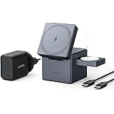 Anker Caricatore Magsafe Cube 3 in 1 con MagSafe, caric. wireless richiudibile ricarica rapida max 15 W, iPhone 14/13/12, App