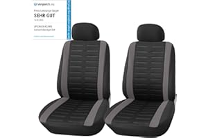 ‎UPGRADE4CARS Upgrade4cars uniwersalne pokrowce na siedzenia samochodowe dla kierowcy i pasażera, akcesoria samochodowe do wnętrz, w kolorze czarnym