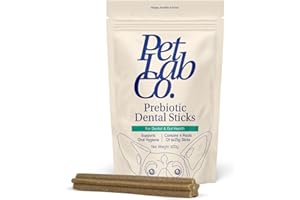 Petlab Co. Prebiotic Dental Sticks, Dog Dental Sticks To Target Plaque Build-Up At The Source & Keep Breath Fresh, 600 grams