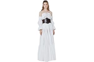 BEAUTELICATE Falda Larga Mujer Algodón Bohemio Falda Medieval Renacentista Gitana Gótico Victoriana Cosplay Ropa de Playa