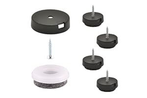 WAGNER QuickClick® Felt glides furniture glides chair glides I 4pcs. set to screw on I 4x base+screw+interchangeable glide insert - wool felt ULTRASOFT - diameter Ø 25 mm - Made in Germany - 15808500
