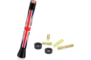 ‎OVERDRIVE-RACING Overdrive-Racing Antenne Dach Stabantenne Union Jack Rot Blau Passend Für Mini Cooper S ONE Cabrio Clubman Coupe Countryman Roadster