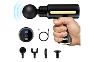 Sejoy pistola per massaggi Deep Tissue 10 velocità con ricarica USB, massaggiatore portatile a mano, massaggiatore a percussione, pistola per massaggi muscolari, piccola e silenziosa
