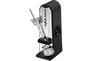 sourcing map Mini Mechanical Metronome,High Accuracy Professional Musical Timer Universal Metronome for Piano Guitar Violin Ukulele Player,Black