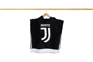 F.C JUVENTUS Accappatoio per bambini asciugamano con cappuccio poncho spugna cotone fc juventus ufficiale