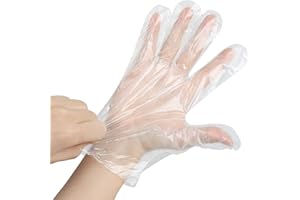 400pcs Gants Jetables - HUDDU en Plastique Transparent Jetable en Polyéthylène Travail Nettoyage Gants