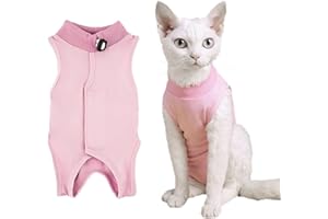 KAIYAYA 2-4kg Body post Operatorio Gatto, Impedire Leccaretuta Professionale per Degenza Cat Recupero Vestito, Tutina Gatto post Operatoria per Ideale Ferite Addominali o Malattie Cani e Gatti(rosa)