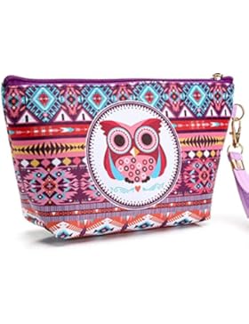 Hunpta Tragbare Eule Kosmetik Tasche Tasche Reißverschluss Toilettenartikel Organizer Reise Make-up Clutch Bag