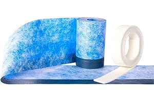 BH BAUHANDEL24 Bauhandel24 – Lot de bandes d'étanchéité pour baignoire 6 m avec bande d'isolation acoustique 6,60 m