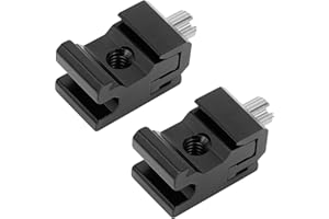 ANWENK Kamera-Blitz-Adapter aus Metall mit 6,35 mm (1/4 Zoll) 20 Stativ-Schraubgewinde (2 Packungen)
