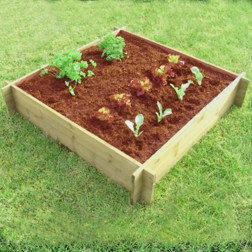 Wooden Raised Border For Flower Bed Or Vegetable & Herb Growing 1 Metre