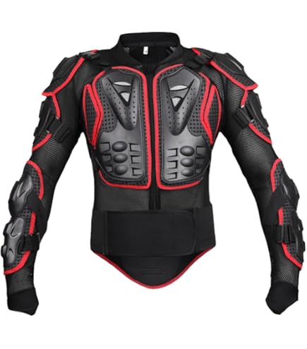 Motorrad Schutzjacke Mit Protektoren - Atmungsaktiv & Verstellbar