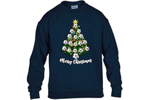 GIFT HUB Christmas Tree Mens Sweatshirt World Cup 2025 Football Boys Pullover Party Jumper Funny Santa Novelty Unisex Gift Girls Kids Sweat Top Printed Design