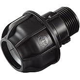 Agora-Tec PE Pipe 32mm Union Fitting Female to 1 Inch Ag (3.2cm)