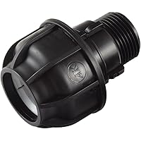 Agora-Tec® 32mm PE-Rohr Verschraubung Fitting Kupplung auf 1 Zoll AG (33,3mm)