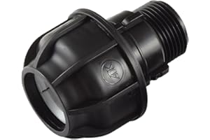 Agora-Tec ® 32 mm PE-Raccordo Fitting Frizione su 1 pollici AG (33,3 mm)