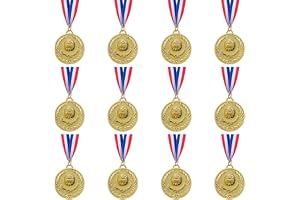 Abaokai 12 Pieces Gold Award Medals-Winner Medals Gold Prizes for Sports, Competitions, Party, Spelling Bees, Olympic Style, 2 Inches