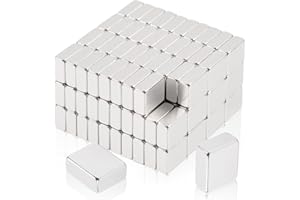 Keukenket - 120 imanes de neodimio extrafuertes, 5 x 4 x 2 mm, imanes fuertes, rectangulares, planos, miniimanes para nevera, fotos, tarjetas postales, oficina