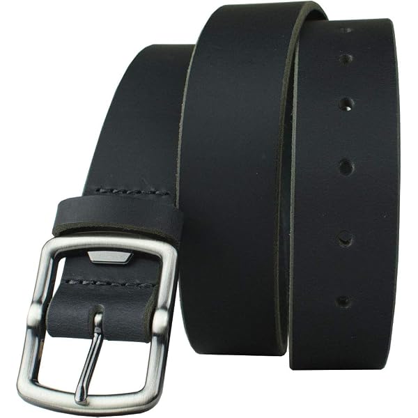 Distressed Brown Leather Belt - Nickel Free Buckle, Handmade In USA (48 Inch)