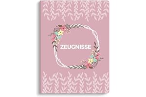 ‎SKYDUE SKYDUE Zeugnismappe A4, Hochwertige Kunststoffmappe Mit 30 Hüllen, Zeugnismappe Für Zeugnisse Zu Archivieren Und Wichtige Dokumente Zu Organisieren(Rosa)