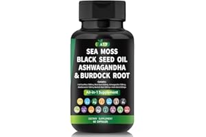 AYP DISTRIBUTION AYP Sea Moss Bladderwrack Black Seed Oil Ashwagandha Burdock Root Capsules Multi Blend Supplement + Multi Vitamin Turmeric Manuka Honey Elderberry Chlorophyll