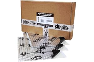 KILMAT Alfombrilla amortiguadora de sonido extra de 100 mil (2.5 mm) 25 pies cuadrados (2.4 m²), amortiguador de sonido automotriz de butilo, aislamiento de ruido de audio y amortiguación