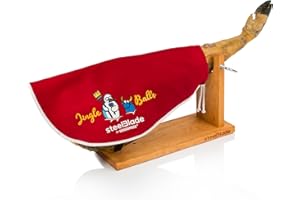 Steelblade T-404 Copri Kukuxumusu Colore Nero-Cotone 50% -Custodia 55 cm-Ideale per prosciutto e Pallet-Modello Jingle Balls