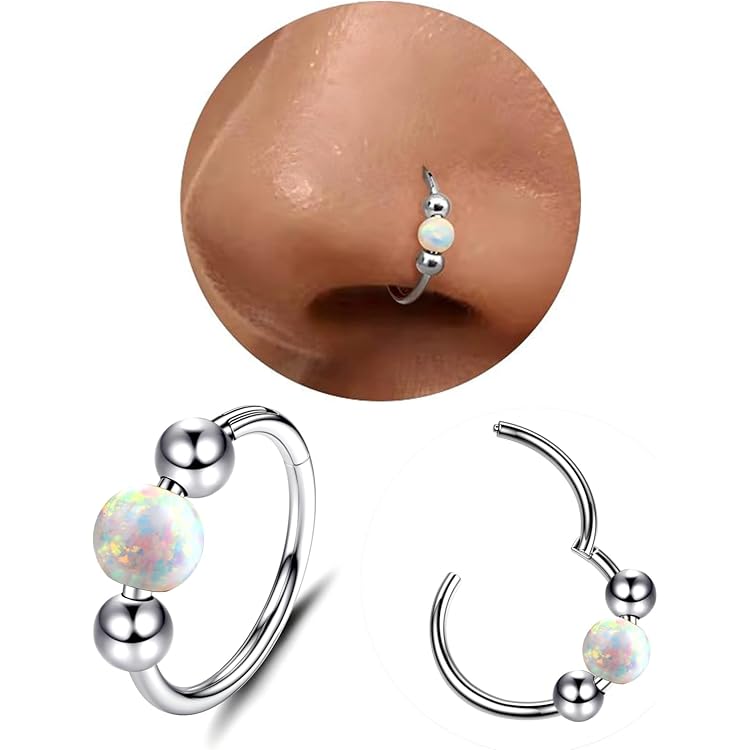 Set De Piercing Faux En Titane G23 - Anneau De Nez, Septum, Lèvre, Cartilage - Hypoallergénique 20G 6mm
